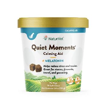 NaturVet Quiet Moments Dog Soft Chews Plus Melatonin, 70 count